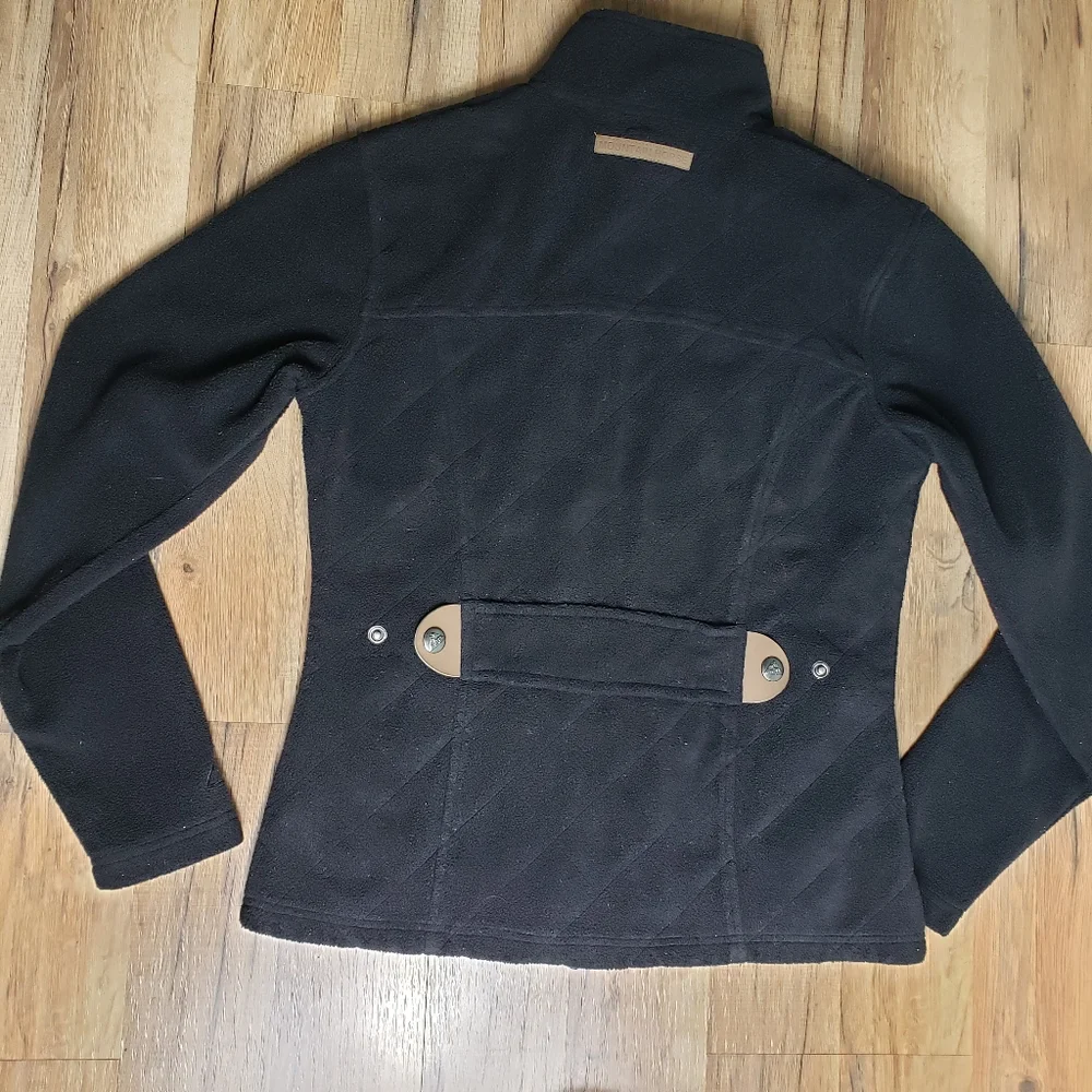 MOUNTAIN HORSE Fleece Quilted Black Zip Up Jacket "Crystal" Size Small - Picture 3 of 16